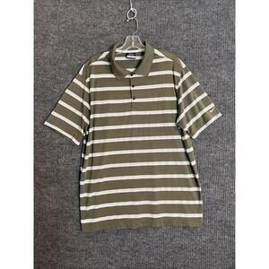 Nike Golf Mens Polo Shirt Sz XL Short Sleeve Striped Dri Fit Multi Color Preppy
